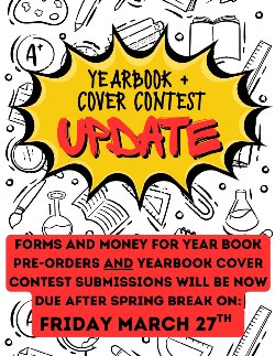 2026 Yearbook Cover Contest Update Flyer